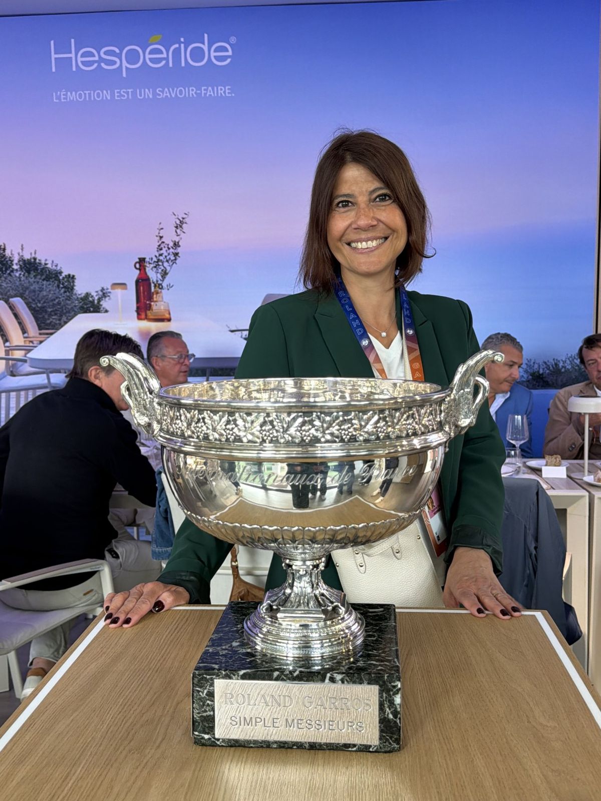La coupe de Roland-Garros au stand Hespéride